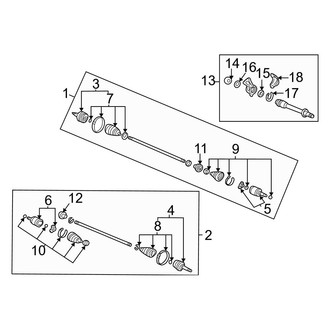 Acura OE - Front Suspension - Drive Axles
