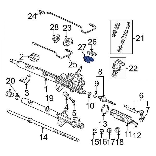 Rack and Pinion Grommet