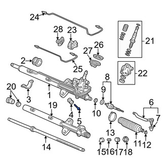 Acura OE - Rack and Pinion Bolt