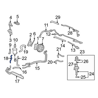 Acura OE - Power Steering Reservoir Hose