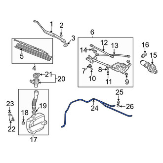 Acura OE - Front Windshield Washer Hose