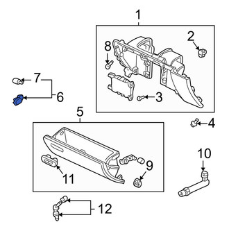 Acura OE - Front Glove Box Door Hinge
