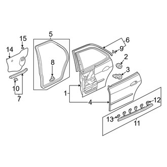 Acura OE - Rear Door - Door & Components