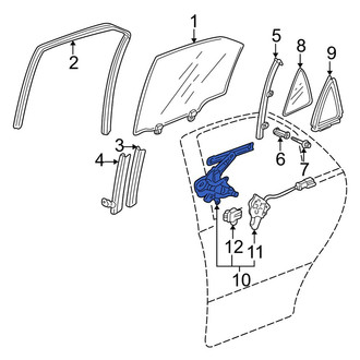 Acura OE - Rear Left Window Regulator