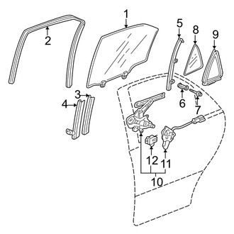 Acura OE - Rear Door - Glass & Hardware