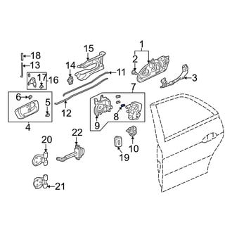 Acura OE - Rear Left Door Lock Rod Clip