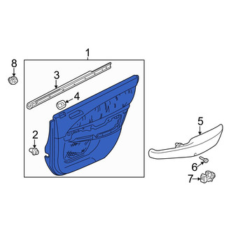 Acura OE - Rear Right Inner Door Interior Trim Panel