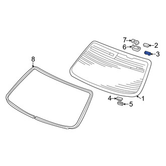 Acura OE - Upper Inner Back Glass Reveal Molding Clip