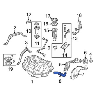 Acura OE - Lower Fuel Tank Filler Neck