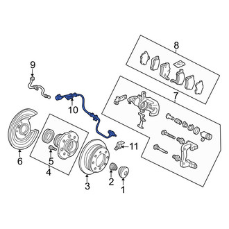 Acura OE - Rear Left ABS Wheel Speed Sensor