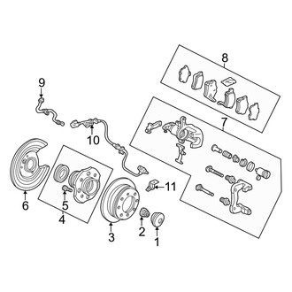 Acura OE - Rear Suspension - Brake Components