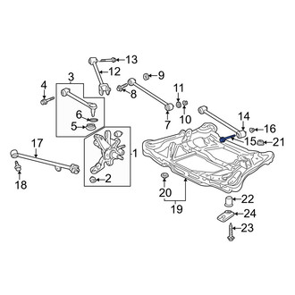 Acura OE - Rear Upper Suspension Control Arm Bolt
