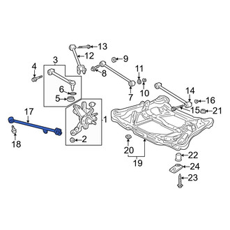 Acura OE - Rear Left Suspension Trailing Arm