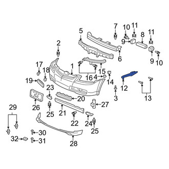 Acura OE - Front Left Bumper Guide