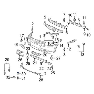 Acura OE - Rear Bumper Cover Screw