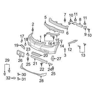 Acura OE - Front Bumper - Bumper & Components