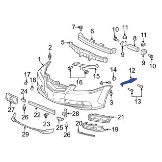 Acura OE - Front Right Bumper Guide