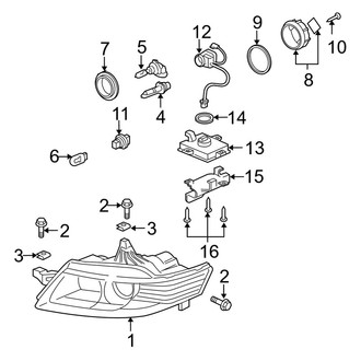 Acura OE - Front Lamps - Headlamp Components