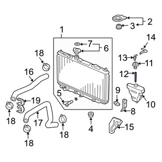 Acura OE - Engine Coolant Reservoir Hose