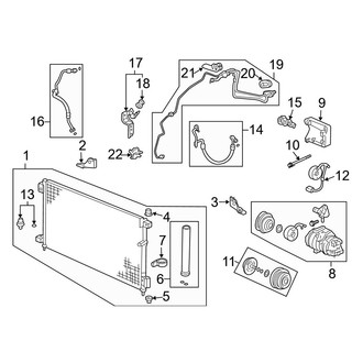 Acura OE - Air Conditioner & Heater - Condenser, Compressor & Lines