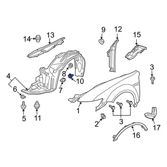 Acura OE - Quarter Panel Splash Shield Screw
