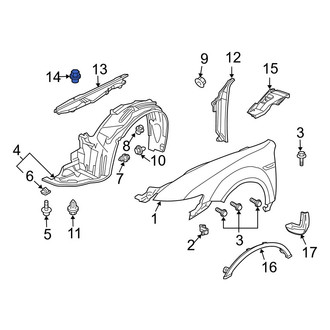 Acura OE - Lower Instrument Panel Knee Bolster Clip