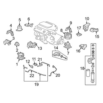 Acura OE - Engine / Transaxle - Engine & Transmission Mounting (Manual Top), (Standard Tr)