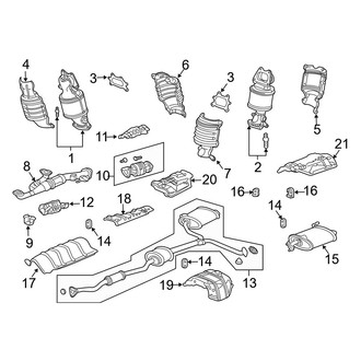 Acura OE - Exhaust System - Exhaust Components (3.5L)