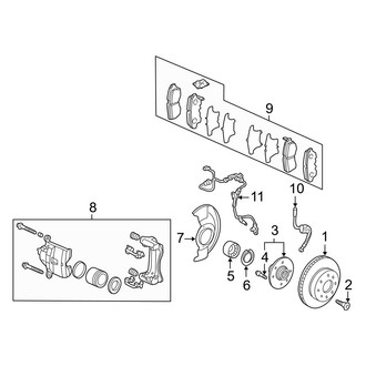 Acura OE - Front Suspension - Brake Components (Base)