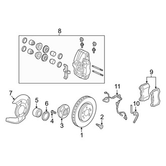Acura OE - Front Suspension - Brake Components (Type-S)
