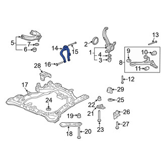 Acura OE - Front Left Suspension Strut Fork