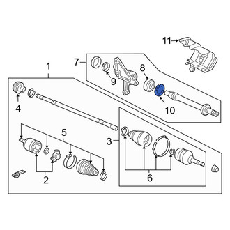 Acura OE - Front Inner CV Axle Shaft Carrier Bearing Retaining Ring