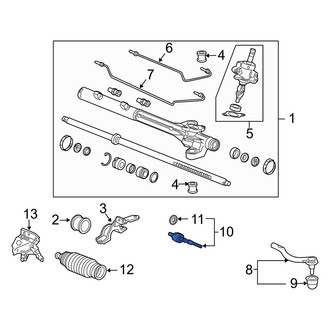 Acura OE - Inner Steering Tie Rod End