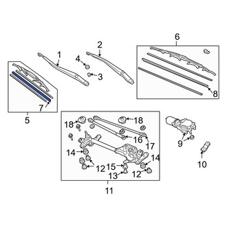 Acura OE - Front Left Wiper Blade Refill