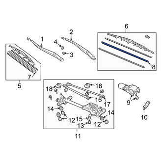 Acura OE - Left Wiper Blade Refill