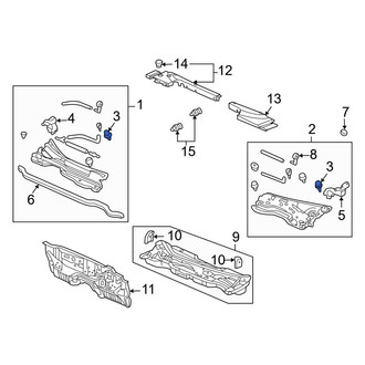 Acura OE - Upper Fender Molding Retainer