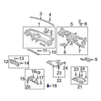 Acura OE - Lower Instrument Panel Knee Bolster Clip
