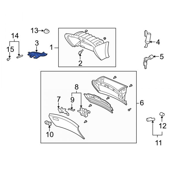 Glove Box Door Striker