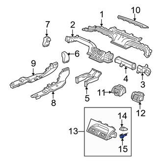 Acura OE - Center Lower Dashboard Air Vent Mounting Clip