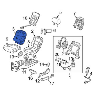 Acura OE - Front Left Seat Back Cushion Cover