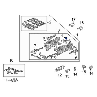 Acura OE - Front Left Upper Seat Adjuster Cap