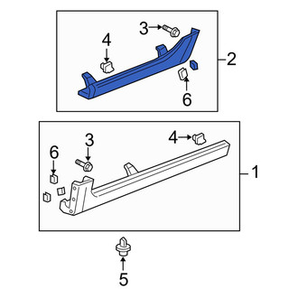 Acura OE - Rear Right Rocker Panel Guard