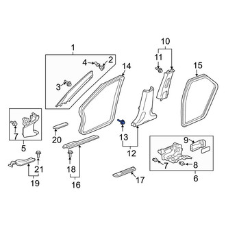 Acura OE - Body A-Pillar Trim Panel Clip