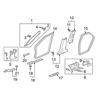 Acura OE - Pillars, Rocker & Floor - Interior Trim
