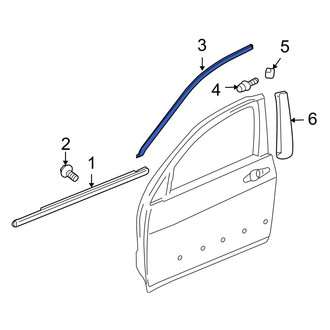 Acura OE - Front Right Door Reveal Molding