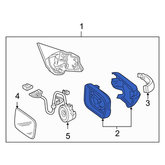 Acura OE - Front Right Door Mirror Housing