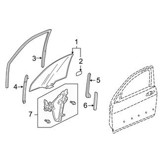 Acura OE - Front Door - Glass & Hardware