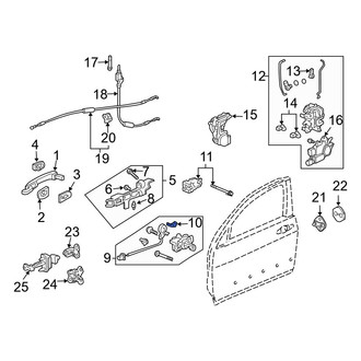 Acura OE - Front Left Door Lock Cylinder Clip