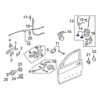 Acura OE - Rear Left Door Lock Rod Clip