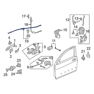 Acura OE - Front Left Door Latch Cable
